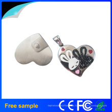 Kundenspezifische Logo-Druck-Herz-Form-Geschenk-Schmucksache-USB-Blitz-Antrieb